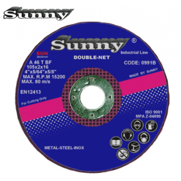 SUNNY DOUBLE NET CUTTING DISC 4" ( Grade : A46TBF )