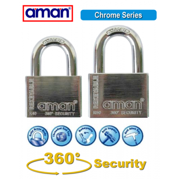 AMAN CR 360 KEYALIKE PADLOCK SET - 40MM