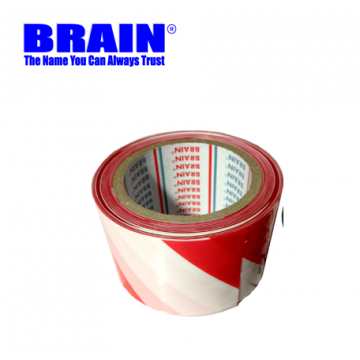 BRAIN PE WARNING TAPE - RED/WHITE