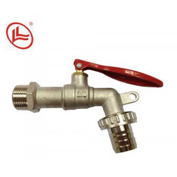 DOUBLE-LIN LOCKABLE BIB TAP C/W STEEL HANDLE (3/4'')