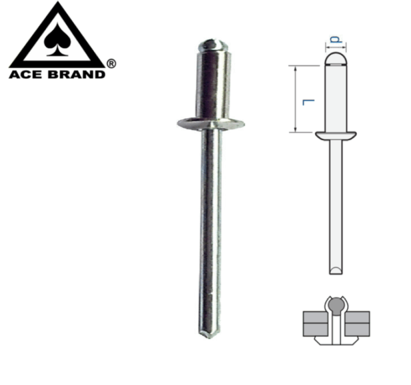 Ace Rivet ACE STAINLESS STEEL BLIND RIVET - Sing Brothers Hardware Pte Ltd